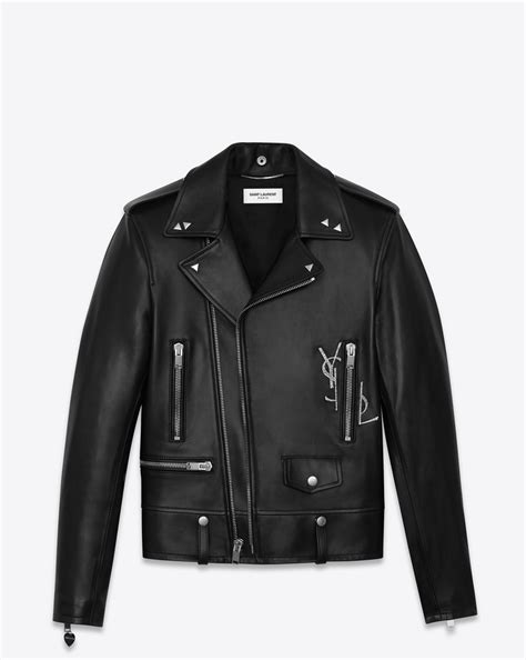 ysl motorcycle jacket|ysl leather jacket women's.